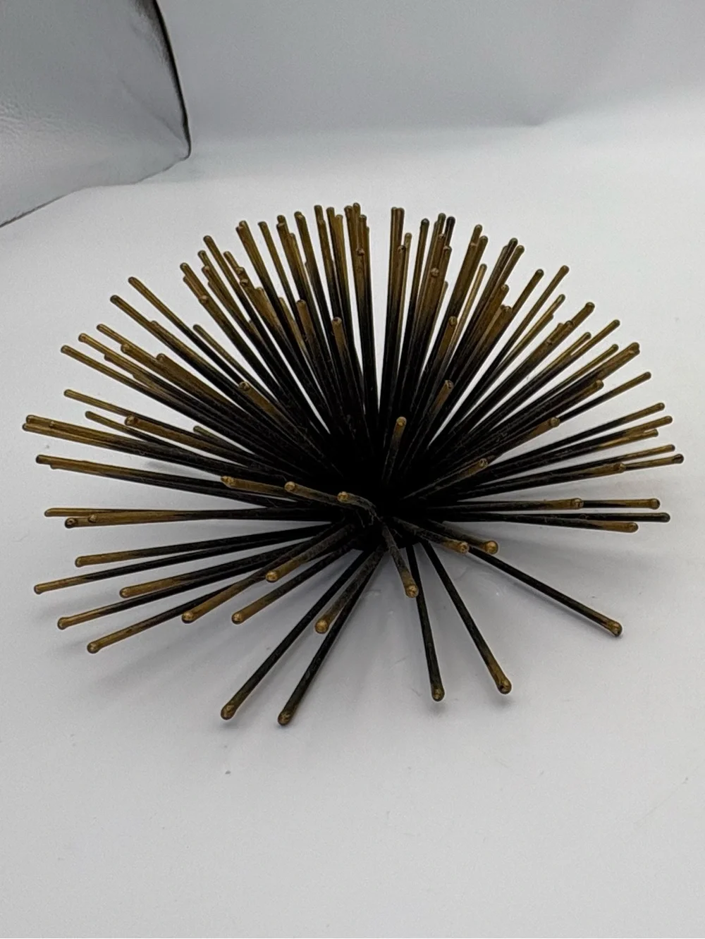 Mid-Century Modern Style Starburst/Sea Urchin Wall Hangings in Gold and Black